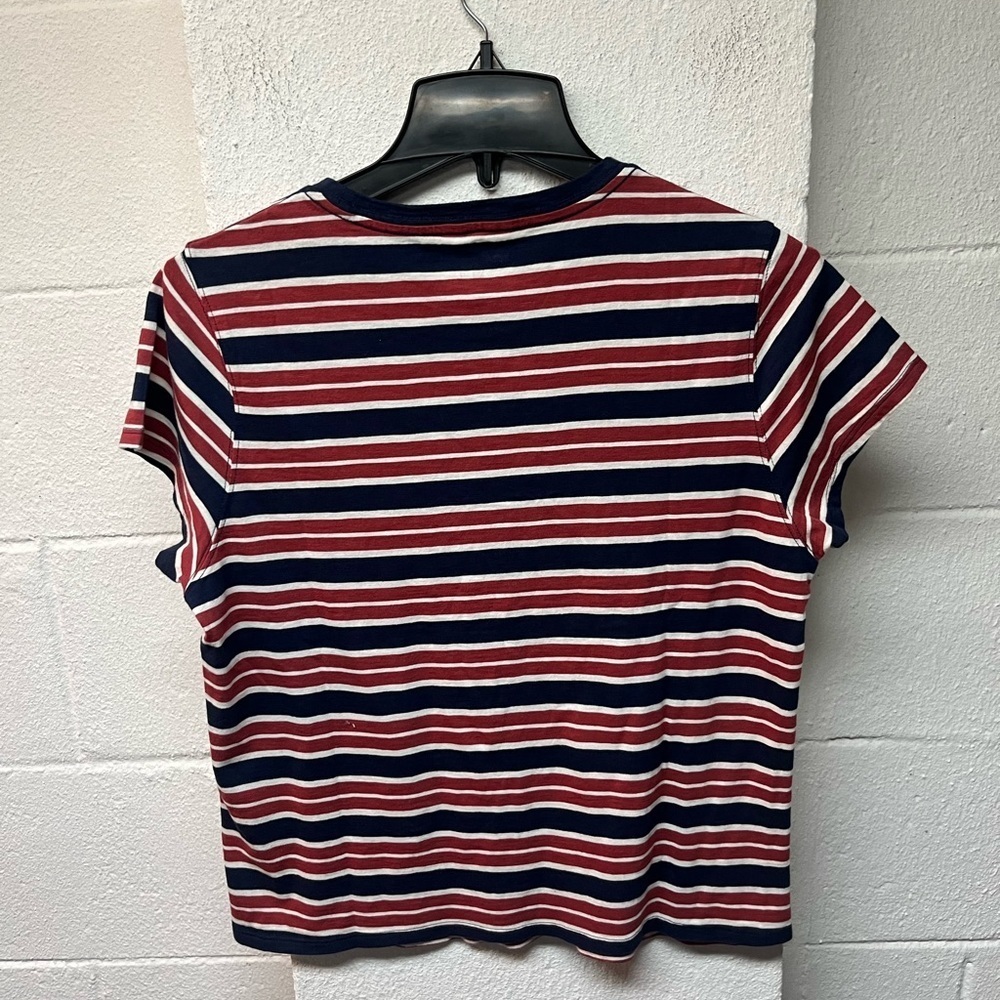 Aerie Women's Striped Tee - Red, White, and Blue. Medium - Picture 4 of 6